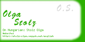 olga stolz business card